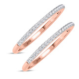 Photo of Ixora 1/4 ct tw. Diamond Same Sex Ladies Band Set 10K Rose Gold [WL2135R]