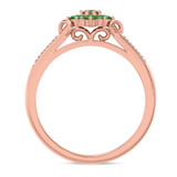 Photo of Neeja 3/8 CT. T.W. Emerald and Diamond Matching Bridal Ring Set 14K Rose Gold [BT2158RE-C000]