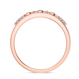 Photo of Kana 3/8 CT. T.W. Emerald and Diamond Matching Wedding Band Set 14K Rose Gold [BT2138RM]