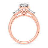 Photo of Canna 1 1/2 ct tw. Lab Grown Diamond Cushion Solitaire Bridal Set 14K Rose Gold [BT2117RE-Q095]