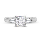 Photo of Canna 2 1/7 ct tw. Lab Grown Diamond Princess Solitaire Trio Set 14K White Gold [BT2122WE-K095]