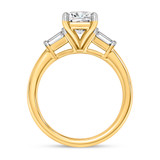 Photo of Canna 1 1/7 ct tw. Lab Grown Diamond Cushion Solitaire Engagement Ring 14K Yellow Gold [BT2117YE-Q095]