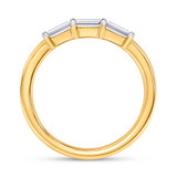Photo of Canna 2 1/7 ct tw. Lab Grown Diamond Emerald Solitaire Trio Set 10K Yellow Gold [BT2114YL]