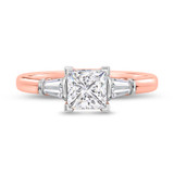 Photo of Canna 1 1/7 ct tw. Lab Grown Diamond Princess Solitaire Engagement Ring 10K Rose Gold [BT2122RE-K095]