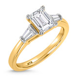 Photo of Canna 1 1/7 ct tw. Lab Grown Diamond Emerald Solitaire Engagement Ring 10K Yellow Gold [BT2131YE-N095]