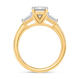 Photo of Canna 1 1/7 ct tw. Lab Grown Diamond Emerald Solitaire Engagement Ring 10K Yellow Gold [BT2131YE-N095]