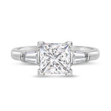 Photo of Canna 2 3/4 ct tw. Lab Grown Diamond Princess Solitaire Bridal Set 14K White Gold [BT2123WE-K195]