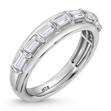 Photo of Canna 3 3/4 ct tw. Lab Grown Diamond Princess Solitaire Trio Set 14K White Gold [BT2115WM]