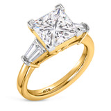 Photo of Canna 3 1/3 ct tw. Lab Grown Diamond Princess Solitaire Engagement Ring 10K Yellow Gold [BT2124YE-K295]