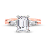 Photo of Canna 3 3/4 ct tw. Lab Grown Diamond Emerald Solitaire Trio Set 10K Rose Gold [BT2132RE-N195]