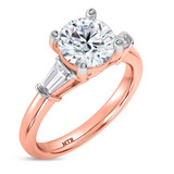 Photo of Canna 2 3/4 ct tw. Lab Grown Diamond Round Solitaire Bridal Set 10K Rose Gold [BT2126RE-L195]