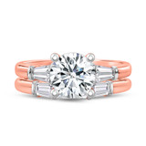 Photo of Canna 2 3/4 ct tw. Lab Grown Diamond Round Solitaire Bridal Set 14K Rose Gold [BR2126R-L195]