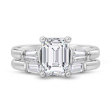 Photo of Canna 2 3/4 ct tw. Lab Grown Diamond Emerald Solitaire Bridal Set 14K White Gold [BR2132W-N195]