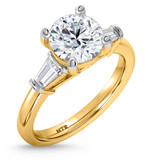 Photo of Canna 4 ct tw. Lab Grown Diamond Round Solitaire Bridal Set 14K Yellow Gold [BT2127YE-L295]