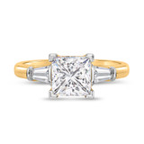Photo of Canna 3 3/4 ct tw. Lab Grown Diamond Princess Solitaire Trio Set 14K Yellow Gold [BT2123YE-K195]