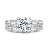 Photo of Canna 2 3/4 ct tw. Lab Grown Diamond Round Solitaire Bridal Set 10K White Gold [BR2126W-L195]