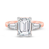 Photo of Canna 5 1/3 ct tw. Lab Grown Diamond Emerald Solitaire Trio Set 10K Rose Gold [BT2133RE-N295]