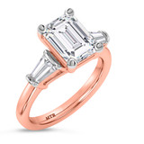 Photo of Canna 5 1/3 ct tw. Lab Grown Diamond Emerald Solitaire Trio Set 10K Rose Gold [BT2133RE-N295]
