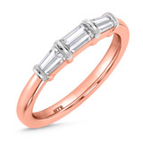 Photo of Canna 5 1/3 ct tw. Lab Grown Diamond Emerald Solitaire Trio Set 10K Rose Gold [BT2116RL]