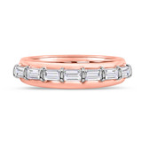 Photo of Canna 5 1/3 ct tw. Lab Grown Diamond Emerald Solitaire Trio Set 10K Rose Gold [BT2116RM]