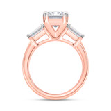 Photo of Canna 4 ct tw. Lab Grown Diamond Emerald Solitaire Bridal Set 10K Rose Gold [BT2133RE-N295]