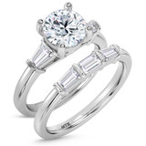 Photo of Canna 2 3/4 ct tw. Lab Grown Diamond Round Solitaire Bridal Set 14K White Gold [BR2126W-L195]