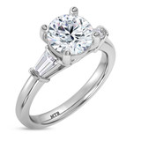 Photo of Canna 2 3/4 ct tw. Lab Grown Diamond Round Solitaire Bridal Set 14K White Gold [BT2126WE-L195]