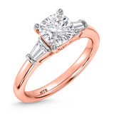 Photo of Canna 1 1/2 ct tw. Lab Grown Diamond Cushion Solitaire Bridal Set 10K Rose Gold [BT2117RE-Q095]