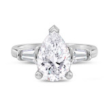 Photo of Canna 4 ct tw. Lab Grown Diamond Pear Solitaire Bridal Set 14K White Gold [BT2130WE-M295]