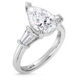 Photo of Canna 4 ct tw. Lab Grown Diamond Pear Solitaire Bridal Set 14K White Gold [BT2130WE-M295]