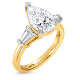 Photo of Canna 5 1/3 ct tw. Lab Grown Diamond Pear Solitaire Trio Set 14K Yellow Gold [BT2130YE-M295]