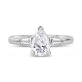 Photo of Canna 1 1/7 ct tw. Lab Grown Diamond Pear Solitaire Engagement Ring 10K White Gold [BT2128WE-M095]