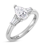 Photo of Canna 1 1/7 ct tw. Lab Grown Diamond Pear Solitaire Engagement Ring 10K White Gold [BT2128WE-M095]