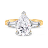 Photo of Canna 3 1/3 ct tw. Lab Grown Diamond Pear Solitaire Engagement Ring 14K Yellow Gold [BT2130YE-M295]