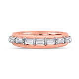 Photo of Canna 1 ct tw. Lab Grown Diamond Wedding Band Set 14K Rose Gold [BT2114RM]