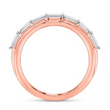 Photo of Canna 1 ct tw. Lab Grown Diamond Wedding Band Set 14K Rose Gold [BT2114RM]