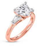Photo of Canna 3 3/4 ct tw. Lab Grown Diamond Heart Solitaire Trio Set 14K Rose Gold [BT2115RE-W195]