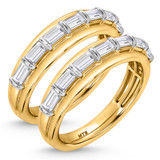 Photo of Canna 2 1/10 ct tw. Lab Grown Diamond Same Sex Mens Band Set 10K Yellow Gold [WM2115Y]