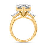 Photo of Canna 4 ct tw. Lab Grown Diamond Heart Solitaire Bridal Set 14K Yellow Gold [BT2116YE-W295]