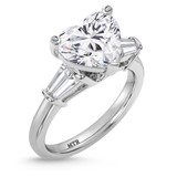 Photo of Canna 5 1/3 ct tw. Lab Grown Diamond Heart Solitaire Trio Set 14K White Gold [BT2116WE-W295]