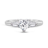 Photo of Canna 1 1/2 ct tw. Lab Grown Diamond Heart Solitaire Bridal Set 14K White Gold [BT2114WE-W095]