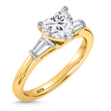 Photo of Canna 2 1/7 ct tw. Lab Grown Diamond Heart Solitaire Trio Set 10K Yellow Gold [BT2114YE-W095]