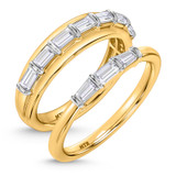 Photo of Canna 1 ct tw. Lab Grown Diamond Wedding Band Set 10K Yellow Gold [WB2114Y]