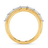Photo of Canna 1 ct tw. Lab Grown Diamond Wedding Band Set 10K Yellow Gold [BT2114YM]