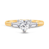 Photo of Canna 1 1/2 ct tw. Lab Grown Diamond Heart Solitaire Bridal Set 10K Yellow Gold [BT2114YE-W095]