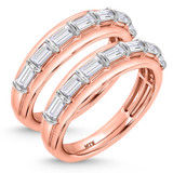 Photo of Canna 2 3/4 ct tw. Lab Grown Diamond Same Sex Mens Band Set 14K Rose Gold [WM2116R]
