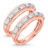 Photo of Canna 1 3/8 ct tw. Lab Grown Diamond Same Sex Mens Band Set 10K Rose Gold [WM2114R]