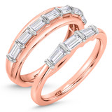 Photo of Canna 1 1/2 ct tw. Lab Grown Diamond Wedding Band Set 14K Rose Gold [WB2115R]