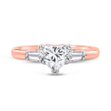 Photo of Canna 2 1/7 ct tw. Lab Grown Diamond Heart Solitaire Trio Set 14K Rose Gold [BT2114RE-W095]