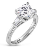 Photo of Canna 2 3/4 ct tw. Lab Grown Diamond Heart Solitaire Bridal Set 10K White Gold [BT2115WE-W195]